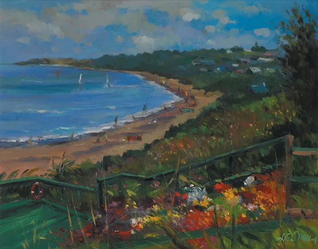 THE WEXFORD COAST by Liam Treacy, oil on board, sold May 2011