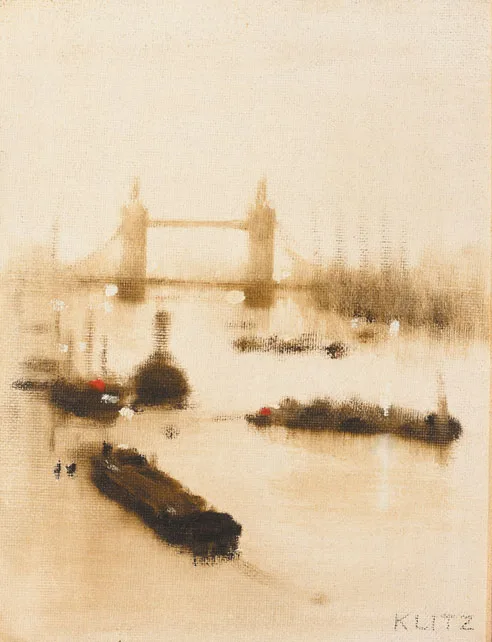 LONDON BRIDGE by Anthony Robert Klitz, oil on canvas, sold May 2011