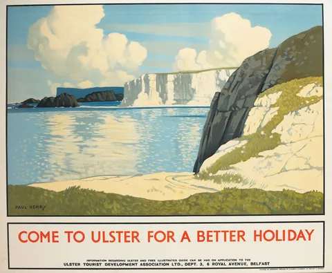 Paul Henry, "COME TO ULSTER FOR A BETTER HOLIDAY", colour lithograph poster