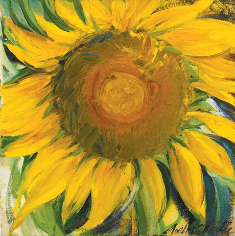 Noelle O'Keefe, SUNFLOWER HEAD, 1997, oil on canvas