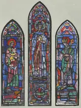 Evie Hone, PORTOBELLO MILITARY BARRACKS CHAPEL, THREE LIGHT CARTOON; THE GOOD SHEPHERD, ST. PATRICK AND JOSEPH c.1937
