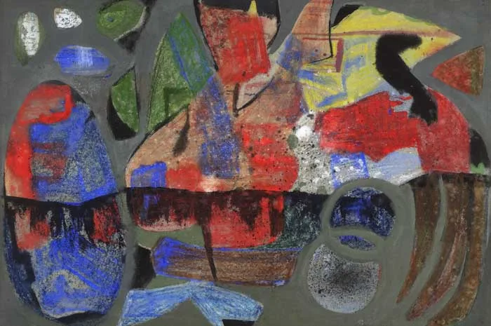 Gerard Dillon, ABSTRACT, gouache on card