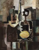 Arthur Armstrong, FIGURE WITH GUITAR AT TABLE