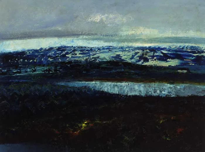 Daniel O'Neill, BOG POOL, c.1966, oil on board