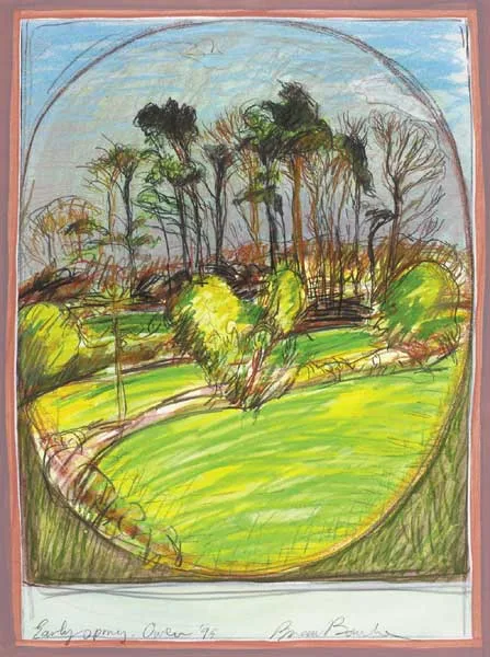 Brian Bourke, EARLY SPRING, OWER, 1995, gouache with pastel and pencil over paper