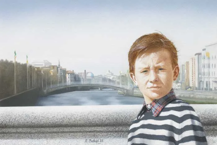 JOE-IN-THE-MIDDLE by Robert Ballagh, 1985, oil on canvas, sold Mar 2011