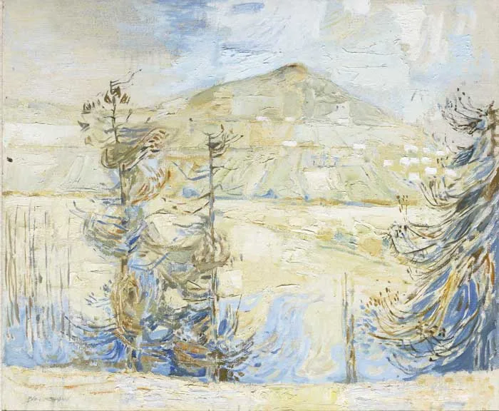 WHITE MOUNTAIN by Basil Blackshaw, oil on canvas, sold Mar 2011