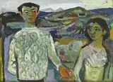 Gerard Dillon, YOUNG COUPLE IN A LANDSCAPE