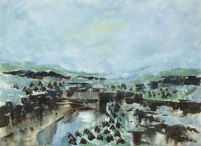SHIMMERING BOG by Palm Skerrett, gouache, offered Mar 2011