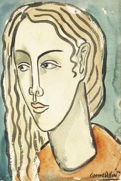 MAEVE by Gerard Dillon, 1946, watercolour with gouache over pencil on paper, offered Mar 2011
