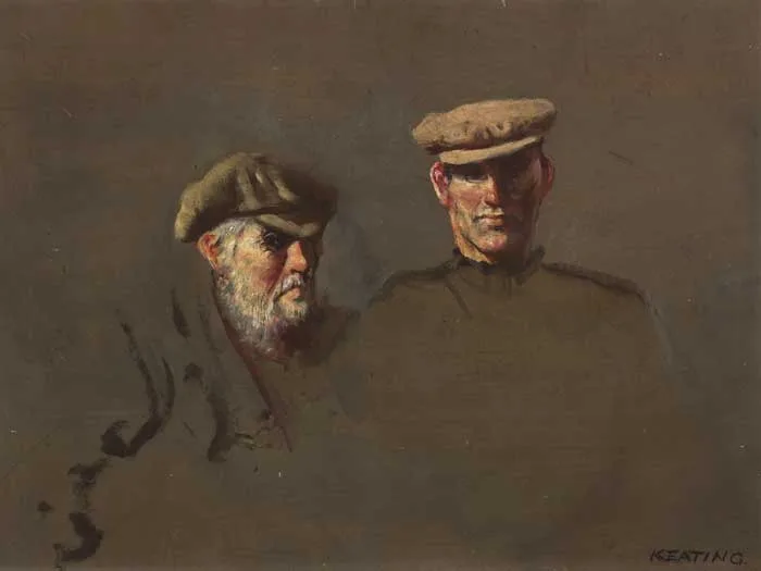 STUDY FOR AN ROINNT OR THE SHARE OUT by Seán Keating, oil on board, sold Mar 2011