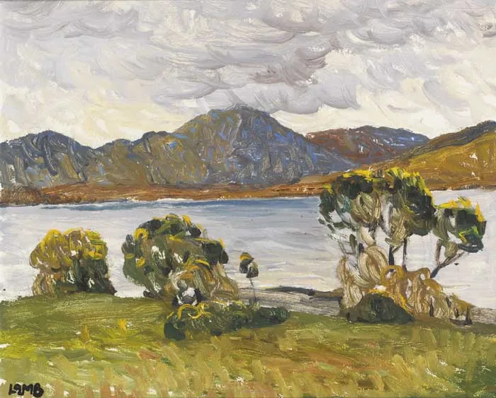 Charles Vincent Lamb, THREE TREES, oil on board