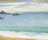 Sir John Lavery, STEAMERS IN THE HARBOUR, ST. JEAN DE LUZ