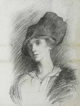 Sarah Purser, PORTRAIT OF A LADY WITH A HAT