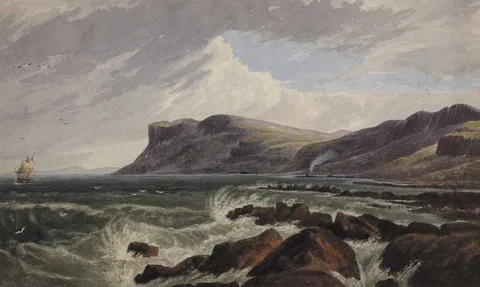 William Nicholl, ANTRIM COASTLINE, watercolour