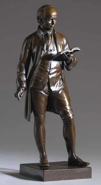 OLIVER GOLDSMITH by John Henry Foley, 1861, electroplated bronze, sold Mar 2011