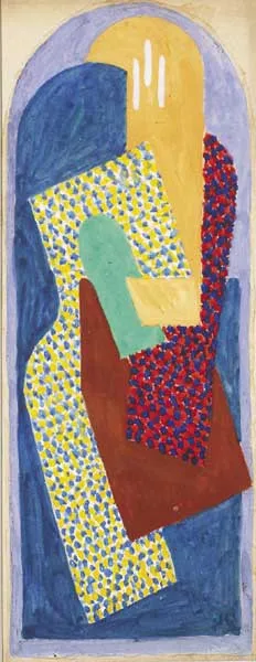 CUBIST COMPOSITION by Mainie Jellett, gouache, sold Mar 2011