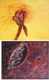 Michael Mulcahy, UNTITLED and FLOWER, 2001 (A PAIR)