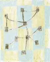 John Noel Smith, UNTITLED (TURQUOISE & BROWN KNOTS)