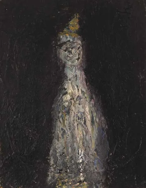 Gerald Davis, CLOWN, oil on board