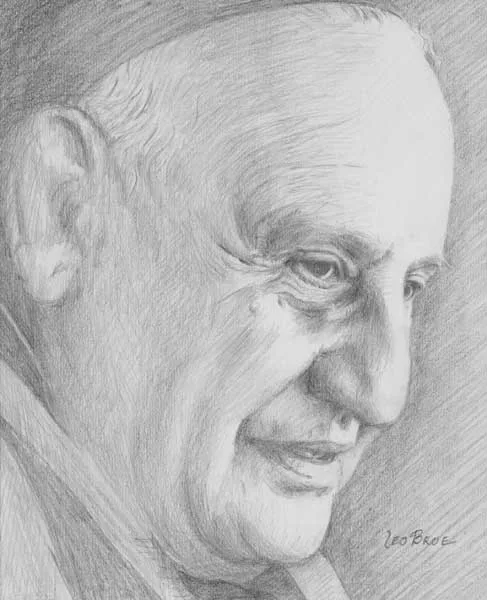 POPE JOHN XXII by Leo Broe, pencil, offered Mar 2011