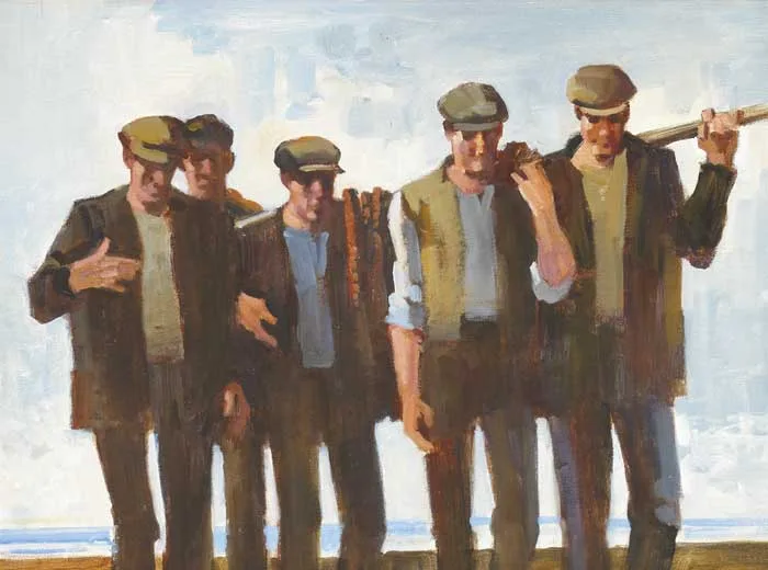 DAYS END INISHEER, ARAN by John Skelton, oil on canvas board, sold Mar 2011