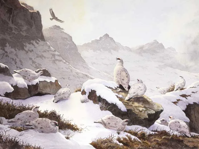 Roy Gaston, DANGER ALOFT, watercolour