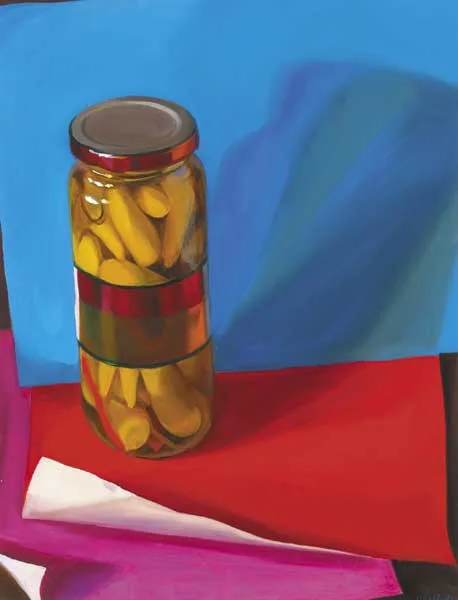 PICKLES IN A JAR by Geraldine O'Neill, c.2000, oil on canvas, offered Mar 2011