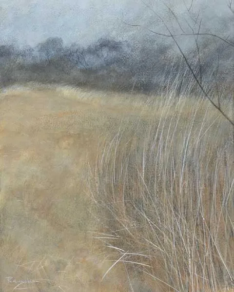 GRASSLANDS by Bernard Reynolds, oil on board, sold Mar 2011