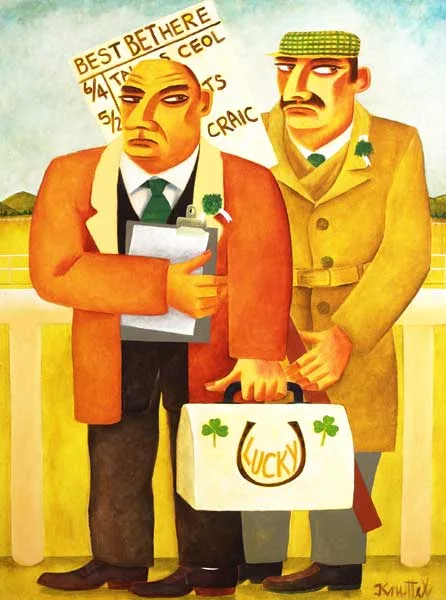 BEST BET HERE by Graham Knuttel, 2005, oil on canvas, sold Mar 2011