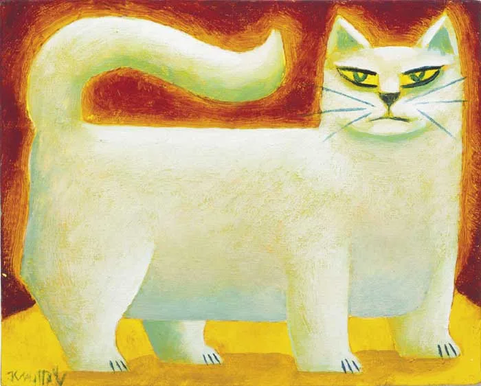 COOL CAT by Graham Knuttel, oil on canvas, sold Mar 2011