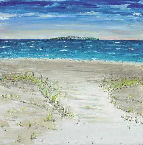 Willie Evesson, LAMBAY ISLAND, oil on board