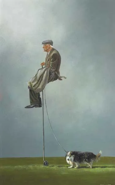 PERAMBULATION by Jimmy Lawlor, oil on board, sold Mar 2011