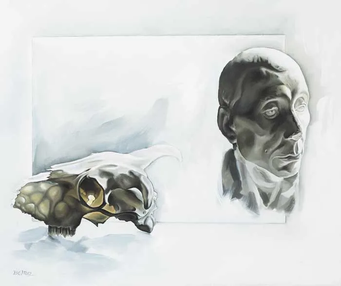 SKULL - FACE by Liam Belton, oil on canvas, sold Mar 2011