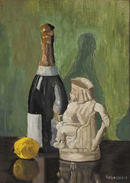 Lillias Mitchell, LILIAN DAVIDSON'S TOBY JUG, oil on canvas laid on board