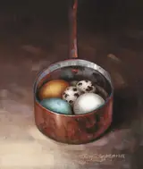 David Ffrench le Roy, DUCK EGGS IN COPPER POT