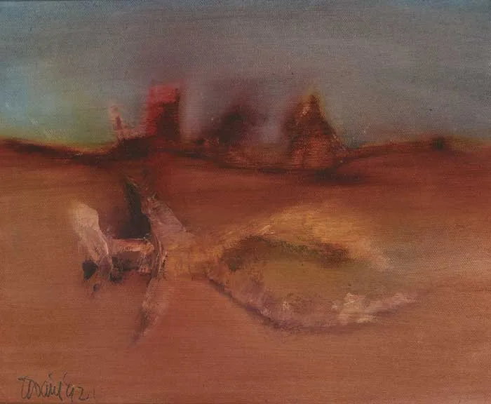 EVENING by Gerald Davis, 1992, oil on canvas, sold Dec 2010