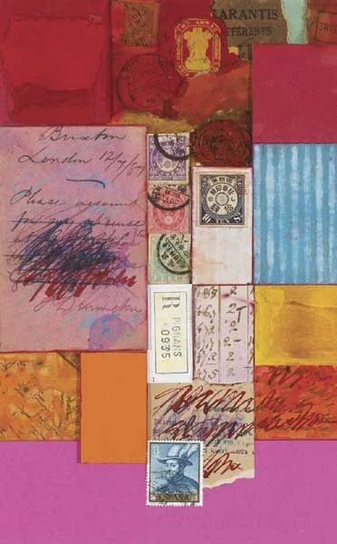 PIGNANS by Kenneth Mahood, 2010, mixed media with collage, offered Dec 2010