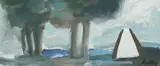 Markey Robinson, COASTAL LANDSCAPE WITH TREES
