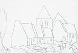 Markey Robinson, VILLAGE AND SHAWLIE and COTTAGE AND TREES (A PAIR)