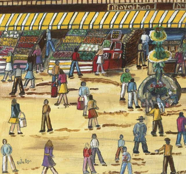 MOYNIHAN MARKET by Orla Egan, oil on board, sold Dec 2010