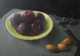Stuart Morle, STILL LIFE WITH PLUMS AND ALMONDS