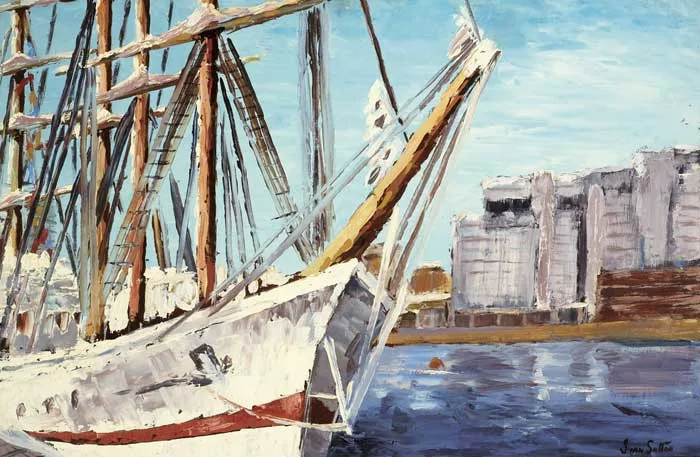 TALL SHIPS, DUBLIN PORT by Ivan Sutton, 1998, oil on canvas board, offered Dec 2010