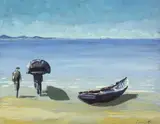 Ivan Sutton, LAUNCHING THE CURRAGH, ARAN ISLANDS, COUNTY GALWAY