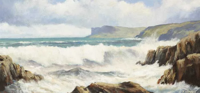 SEASCAPE by Alan Kenny, oil on board, sold Dec 2010