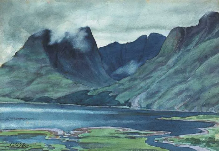 Colin Gibson, GLEN GOUR LANDSCAPES, SCOTLAND (A PAIR), watercolour over pencil