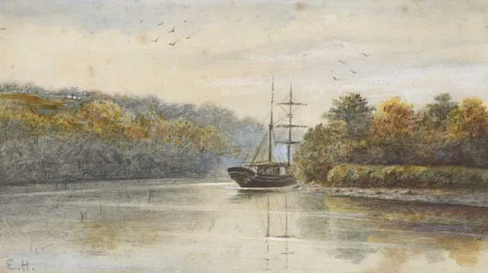 Edith Hungerford, NEAR CROSSHAVEN ROSSCARBERY, COUNTY CORK, c.1876, watercolour