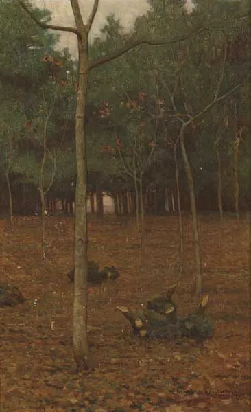 Benjamin Haughton, SAPLINGS, 1899, oil on canvas