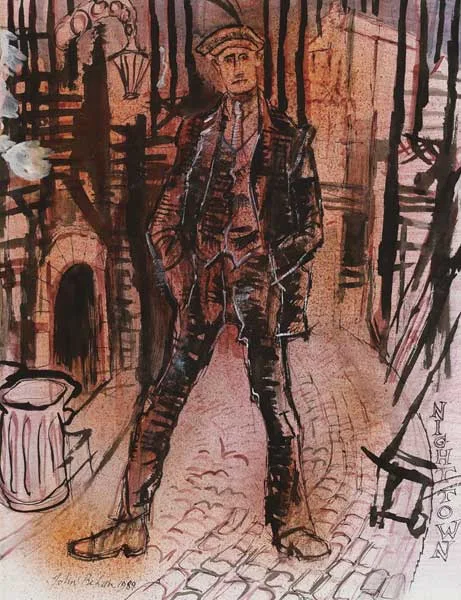 STEPHEN DEDALUS IN NIGHTTOWN by John Behan, 1989, ink with gouache on paper, offered Dec 2010