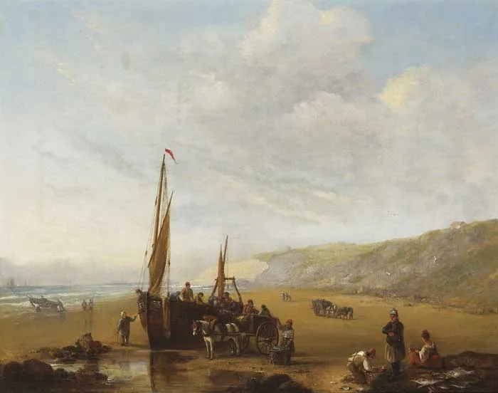 John Duncan King, A COASTAL VIEW, 1837, oil on canvas
